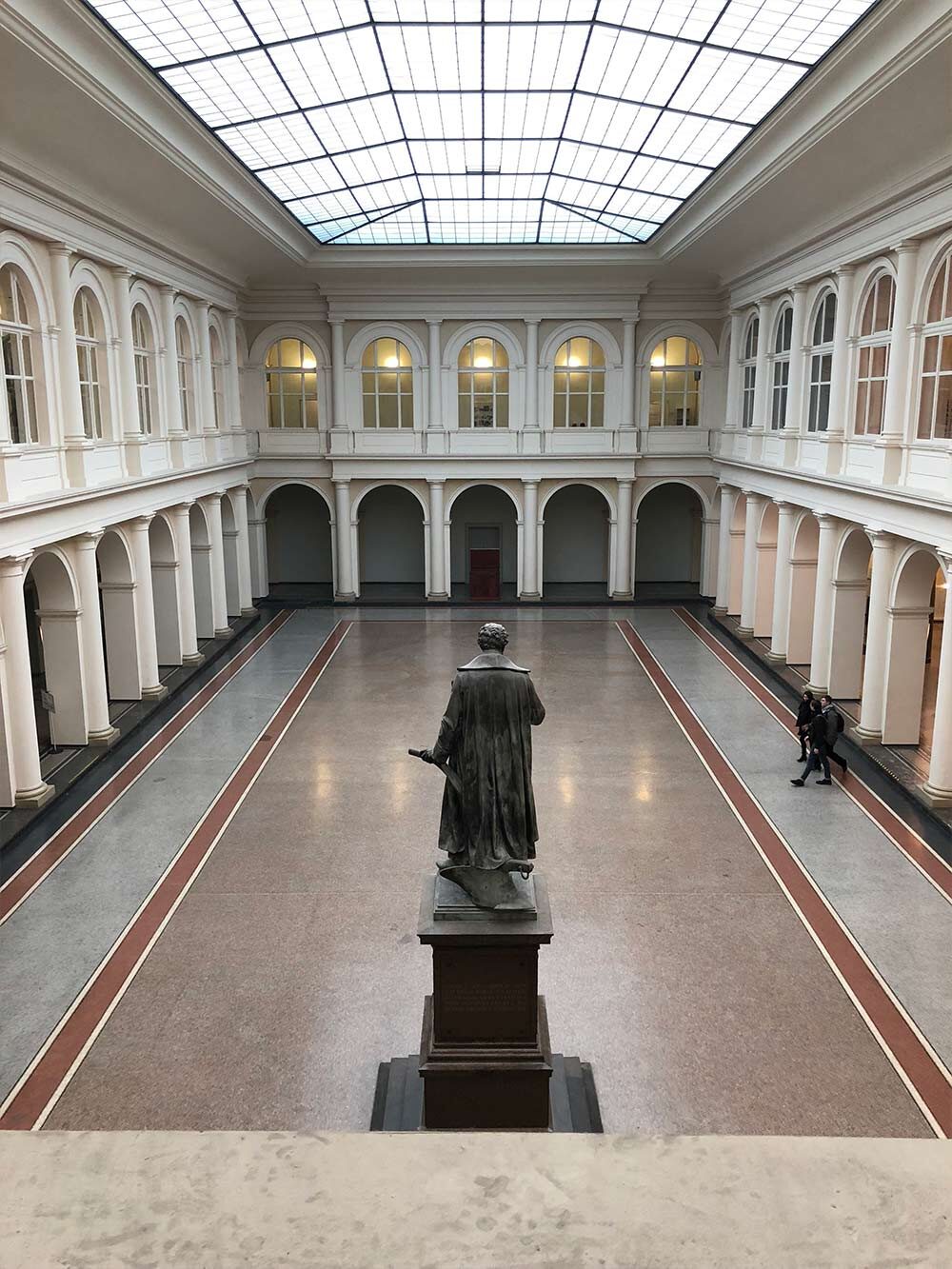 Statue in the university atrium