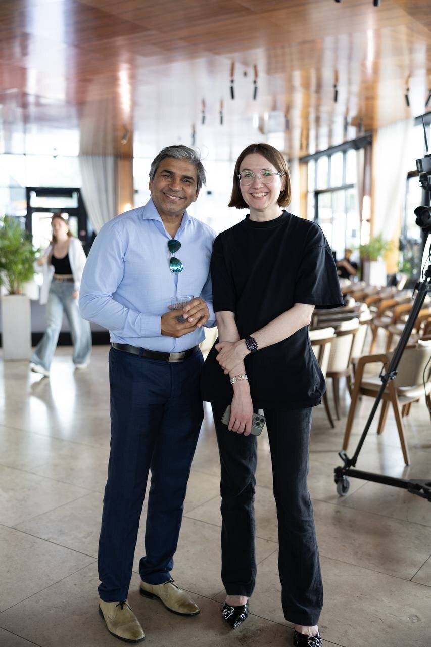 With a member of the host team after the session.